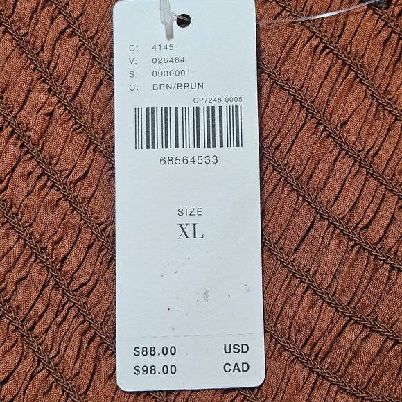 Anthropologie Ellen Brown Smocked Mini  bodycon Dress XL Boho Layering Summer Dr - Picture 9 of 16